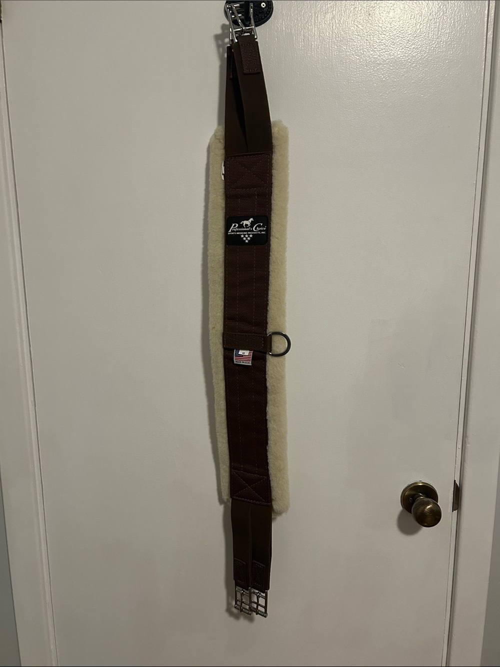 Brand New Professionals Choice Brown English Girth with Merino Wool 40”